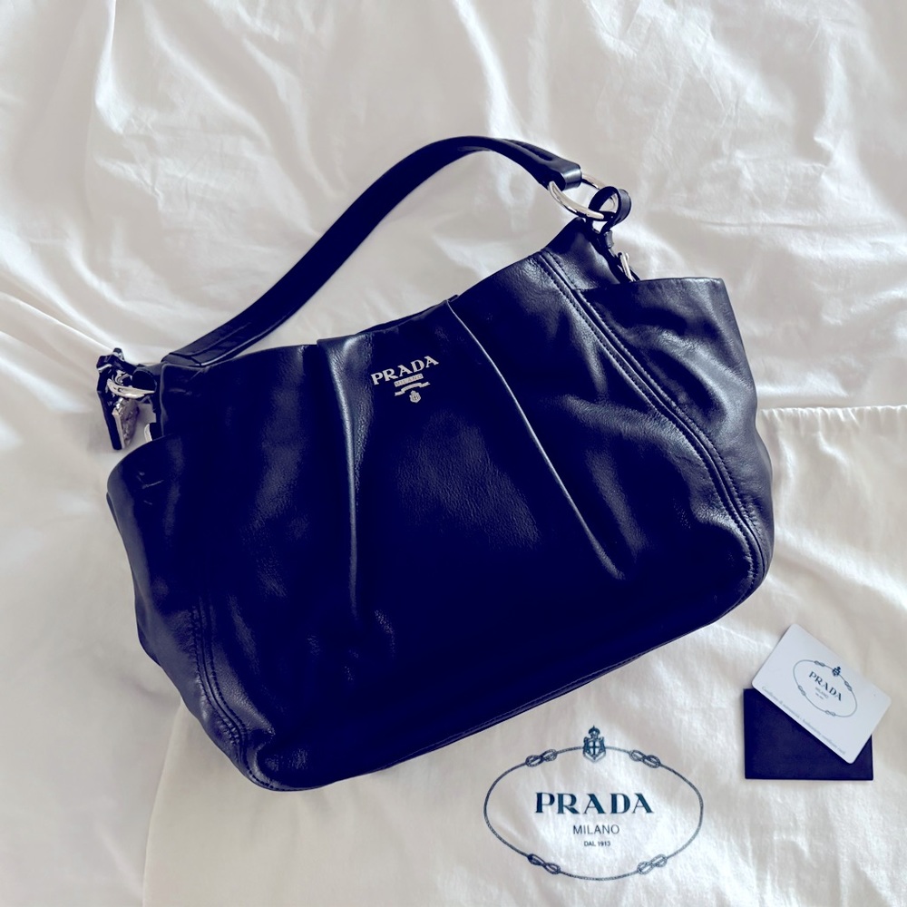 100 percent authentic Prada soft calf BR4687 hobo bag